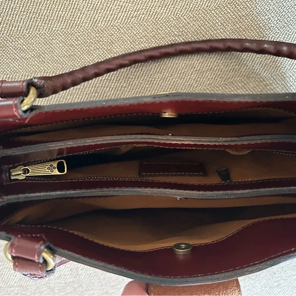 Patricia Nash Rienzo satchel shoulder bag purse leather - Picture 8 of 11